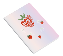 MOONFLOWER TEEN STRAWBERRY Tűzött füzet A/4 kockás 48 lapos PP borítású