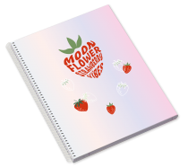 Spirálfüzet A/4 vonalas Moonflower Teen Strawberry, 80 l
