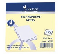 Jegyzettömb öntapadó 75mmx75mm Victoria